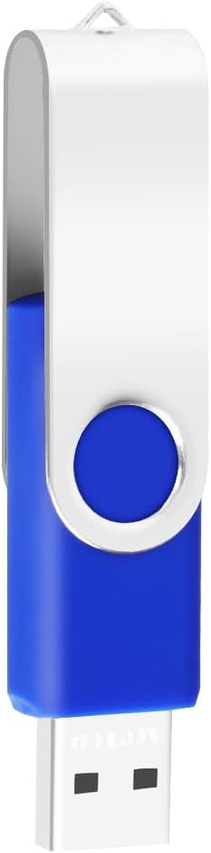 EASTBULL 200 Packs of 4GB Bulk Flash Drives, Flash Drives Pack 4GB USB Drives Bulk Swivel USB2.0 Thumb Drives Bulk with Strings (200Packs, Blue)