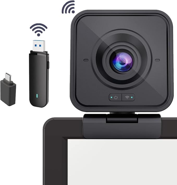 Project Telecom 1080p Wireless Webcam with Microphone – USB PC Camera for Laptop & Desktop Full HD Streaming Web Camera for Video Calls Zoom Remote Meetings – Plug & Play USB Web Cam