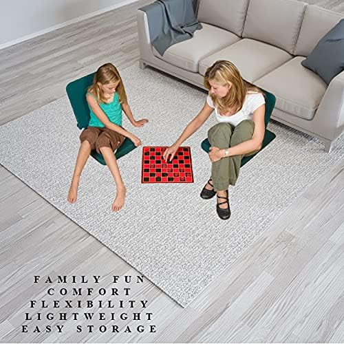 Original BackJack-Made in The USA- Extra Large Royal Cotton Fabric Lightweight Floor Seating Chair for Gaming Families Parents Daycare Back Support Reading Yoga Meditation Dorm