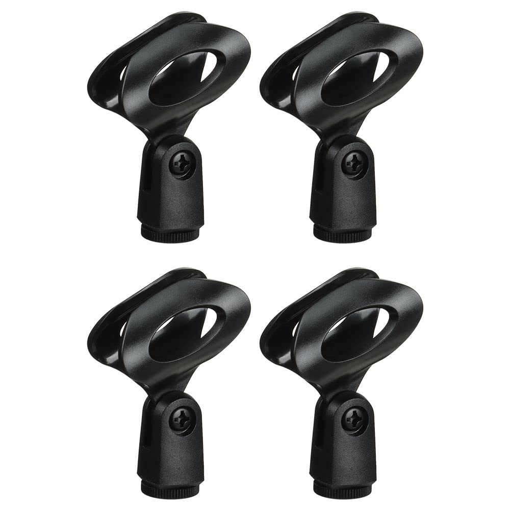 4-Pack Universal Microphone Clip Holder for Handheld Microphones