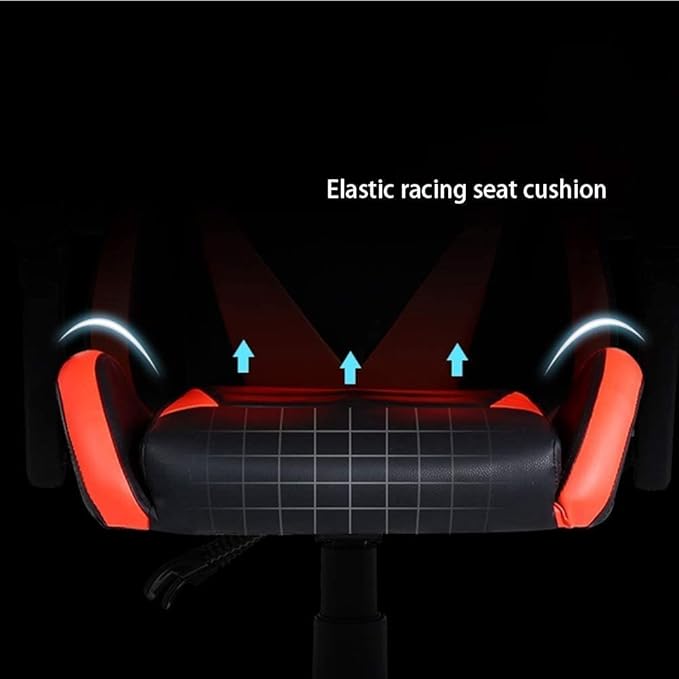 Office Chair E-Sports Chair Ergonomic High-Back Racing Chair Lift Swivel Chair Video Game Chair Armrest Seat Office Chair Chair (Color : Red) Needed