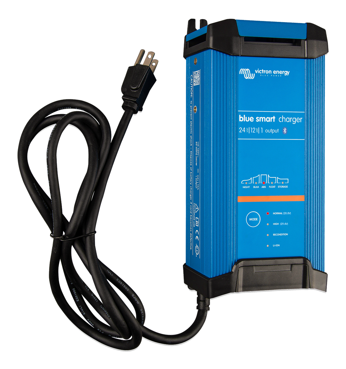 Victron BPC241647102 Blue Smart IP22 Battery Charger 24 Volt 16A 1 Outlet 120V