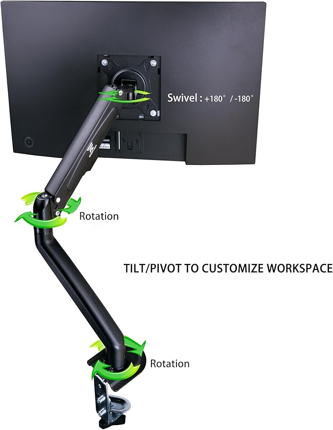 HP Series 5 Pro 24 FHD IPS Monitor with 5ms Response Time Anti-Glare Flicker Free 350 nits Brightness VESA Mount (100mm) Displayport HDMI Black/Silver w/DKZ Hub & ErgoFlexy Single Mount Ar