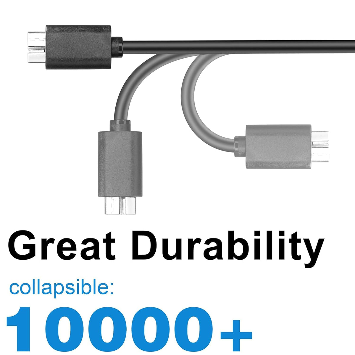 Master Cables USB C to Micro B Cable 0.5 Metre USB C Hard Drive Cable Compatible with Toshiba Canvio Seagate WD Element External Hard Drives SSD HDD Galaxy S5 Camera Tablets Phones etc.