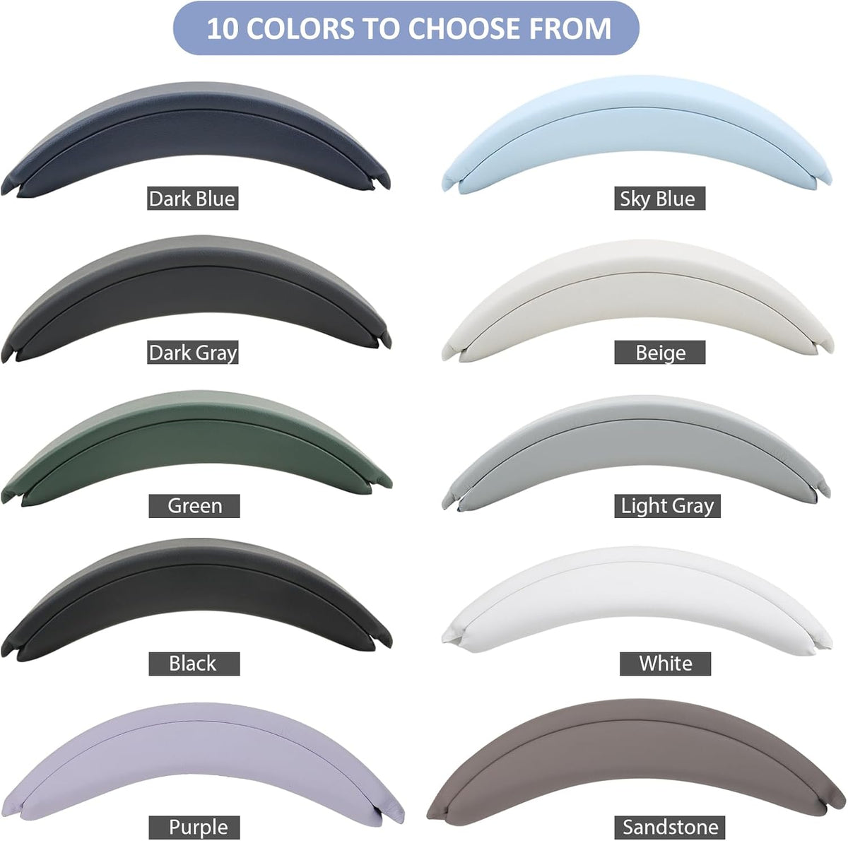 Replacement Headband Pad Kit for Bose QuietComfort 45 (QC45) QC35 QC35 II Headphones (Light Gray)