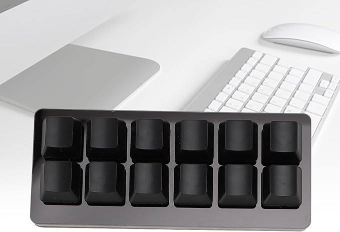 Denash 12 Key Mechanical Keyboard RGB Multifunctional Small Mechanical Red Switch Gaming Keyboard for PC Enjoy Shortcuts Customizable Scripts RGB Colorful Lights Light and Portable