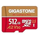 ?5-Years Data Recovery? GIGASTONE 512GB Micro SD Card, 4K Camera Pro, A2 V30 for Smartphone, Gopro, Action Cams, 4K UHD Video Recording, R/W up