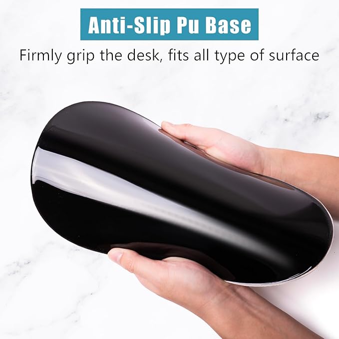 Mouse Pad Ergonomic Mouse Pad with Wrist Rest Support and Non-Slip PU Base Cute Computer Mousepad for Pain Relief Office & Home Beige Three Cats