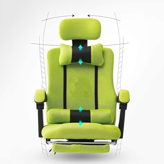 Office Chair Recliner Computer Chair Office Desk Chair Ergonomic Mesh Chair Lift Swivel Chair Work Game Chair Gaming Chair Chair (Color : Blue) Needed