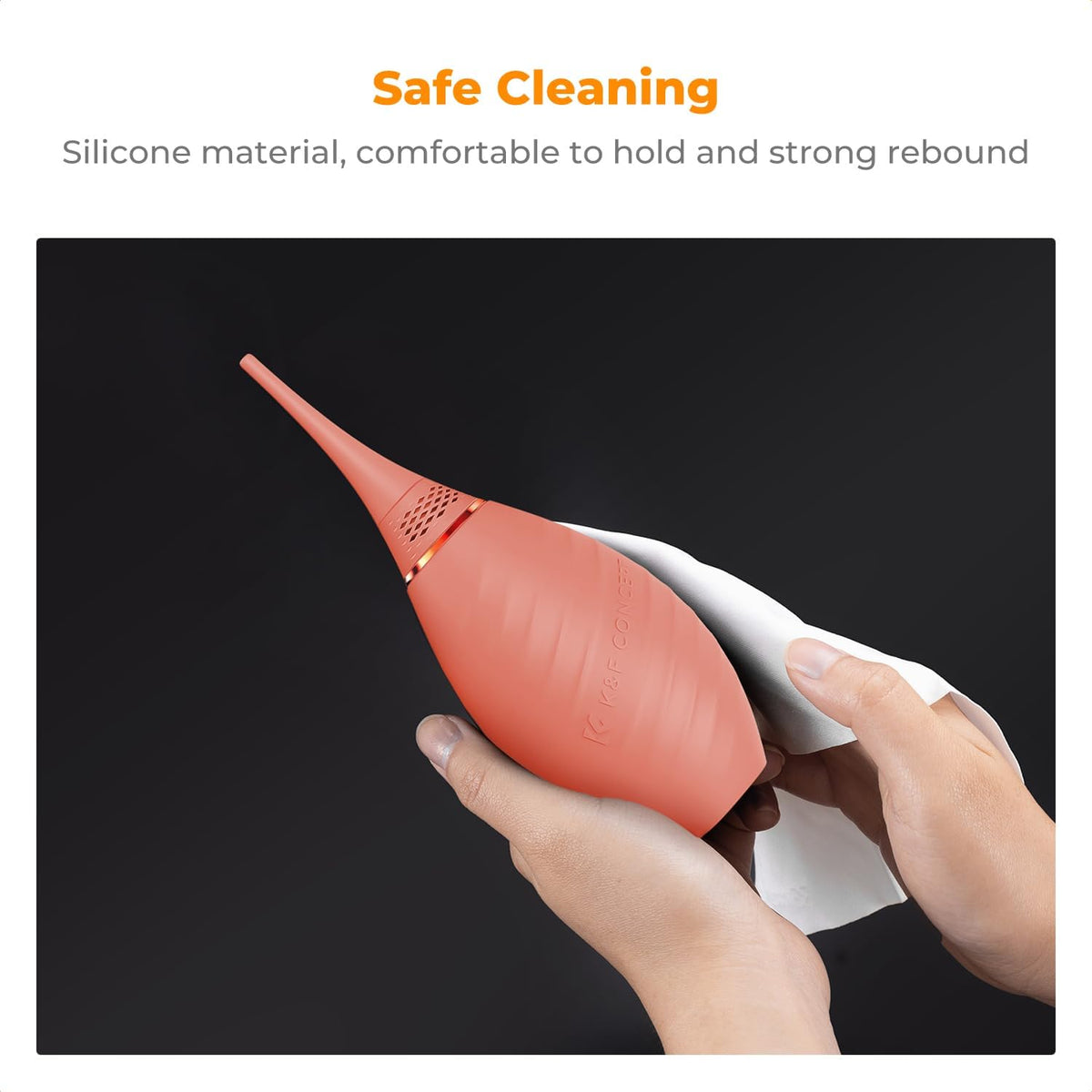 K&F CONCEPT Air Blower, with Long Nozzle/Short Nozzle Switch Design, Single Air Intake Camera Lens Blower, for Digital SLR Lens Sensor LCD Screens Musical Instruments Keyboards Telescope Filters