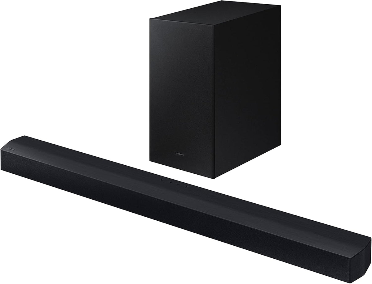Samsung HW-C450 2.1ch Soundbar w/DTS Virtual X, Subwoofer Included, Bass Boost, Adaptive Sound Lite, Game Mode, Bluetooth, Wireless Surround Sound Compatible