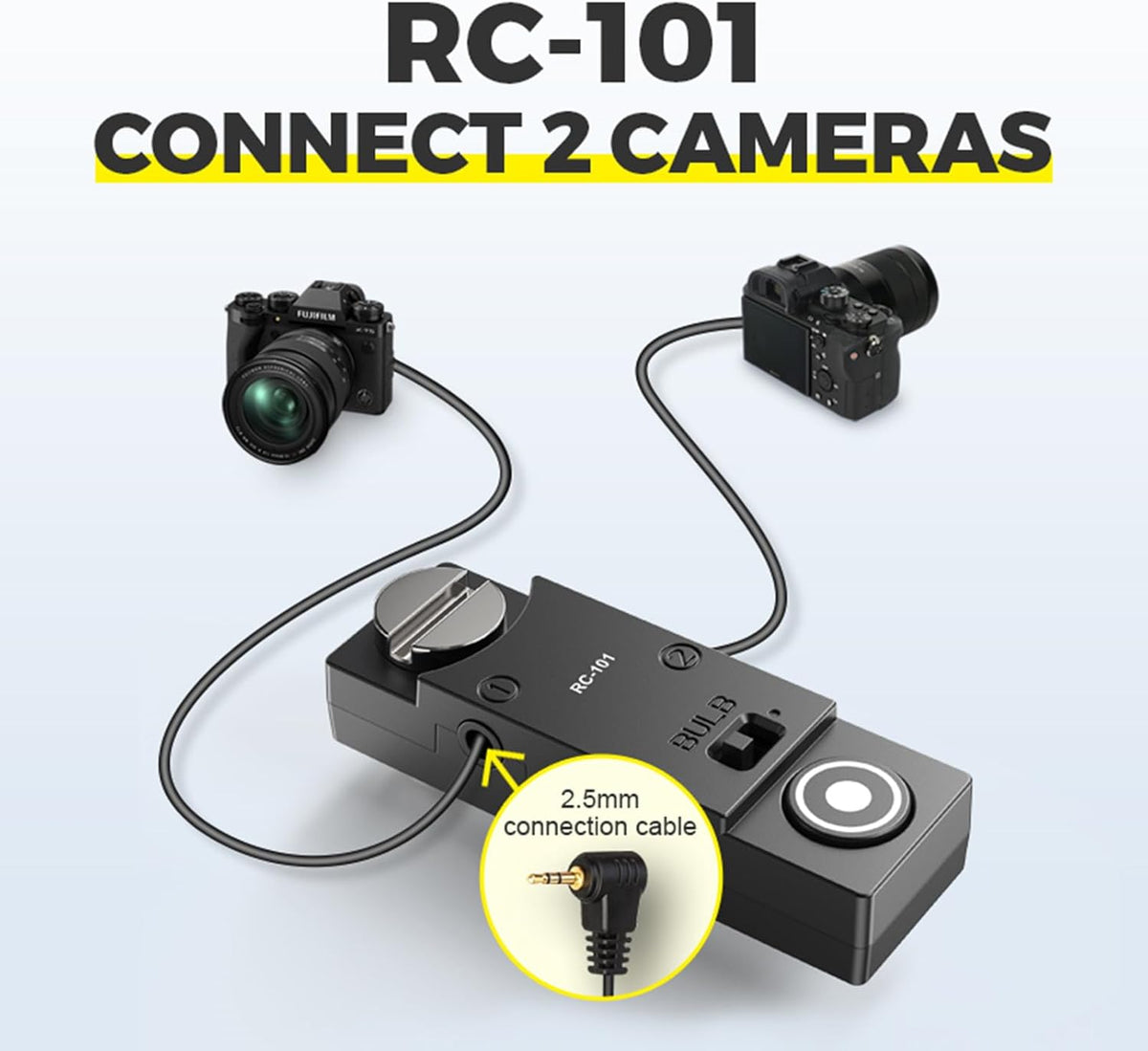 for nk d850 d800 z8 z9 d810 Camera Releases The Shutter Cord Remote Control RC101-dc0 Remote 1/4 Screw Fixing Small Release Button Handle (RC-101 DCO NK)