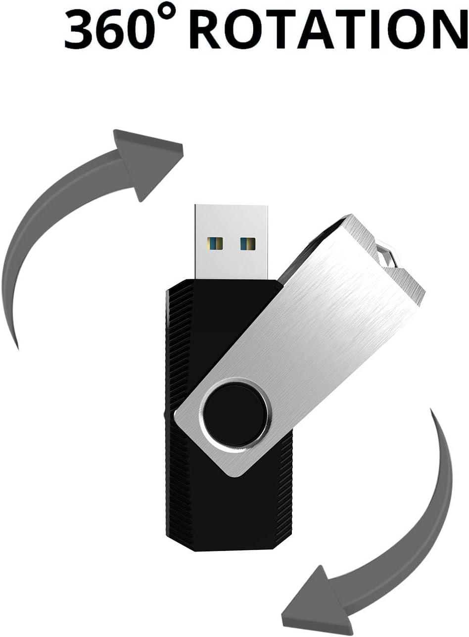 KEXIN USB 3.0 Flash Drive 32GB 10 Pack Thumb Drive 3.0 - Up to 80MB/s Read/Write Speed Black