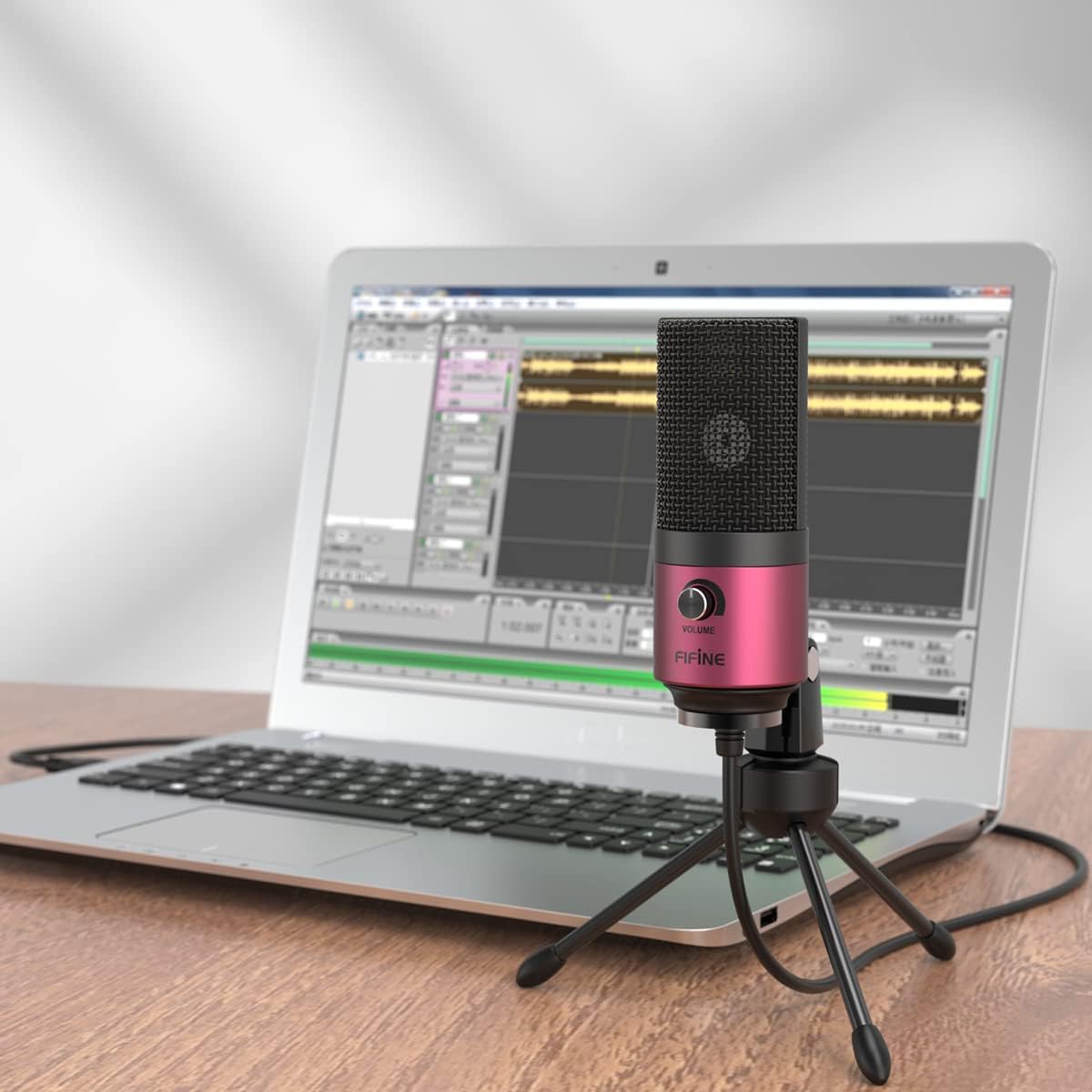 FIFINE USB Podcast Condenser Microphone Recording On Laptop, No Need Sound Card Interface and Phantom Power-K669