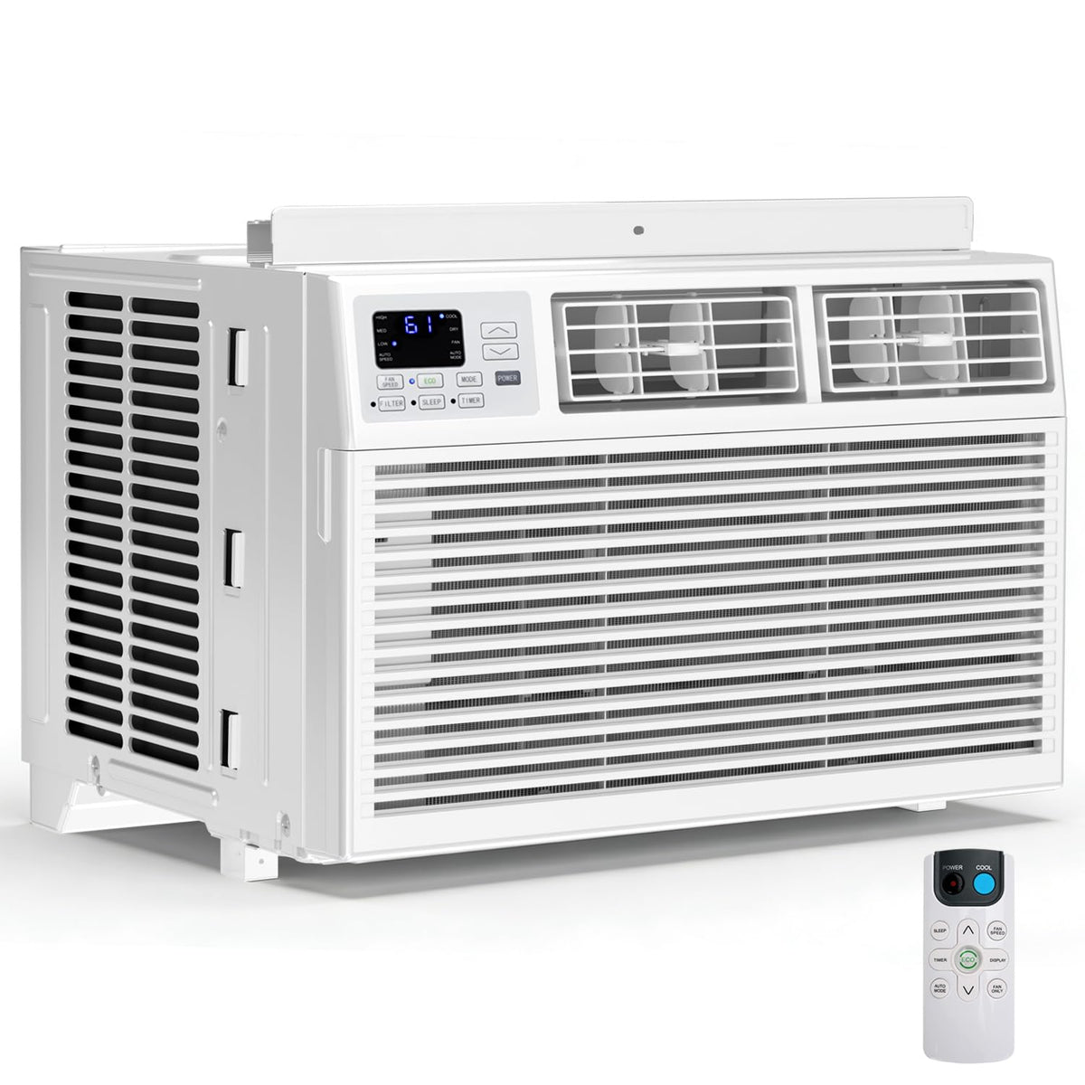 14,000 BTU Window Air Conditioner, 3-in-1 AC Unit with Dehumidifier for Large Room/Living Room Up to 700 Sq. Ft, Quiet & Energy