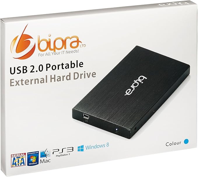 160Gb 160 Gb 2.5 Inch External Hard Drive Portable USB 2.0 - Blue - Ntfs