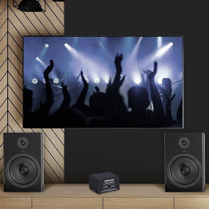 JINGFENG Audio Switcher 2 in 1 Out/1 in 2 Out A/B Switch Stereo Audio Splitter Box with No Distortion Jack for Switching Between Computer Speakers and Headphones