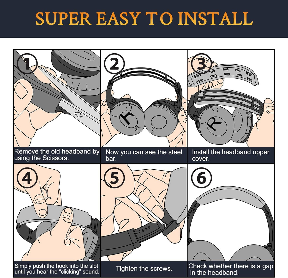 SOULWIT Ear Pads Cushions + Headband + Silicone Earpads Cover Protector, Replacement Kit for Bose QuietComfort 35 QC35, QC35 ii Over-Ear Headphones - Purple Black