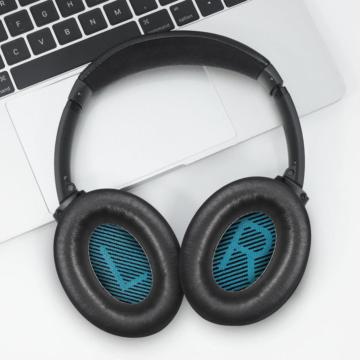 Headphones Replacement Ear Pads, Sheepskin Ear Cushions for Bose AE2/QuietComfort 15/QC25 Improved Durability, Ear Pads Cushions with High-Density Foam, Thickness and Sound Isolation -Black