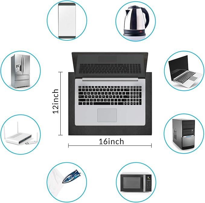 Laptop EMF Radiation Protection pad Anti-Radiation Laptop EMF Blocker & Heat Blocker - Anti Radiation Lapdesk 5g Protector Lapdesk 12''*16''