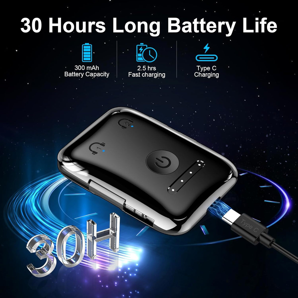 Premium Bluetooth 5.4 Transmitter, Airplane Wireless Adapter, Supports 2 AirPods/Headphones, Bluetooth Transmitter for TV, Airplane, Gym, with aptX Adaptive & Low Latency