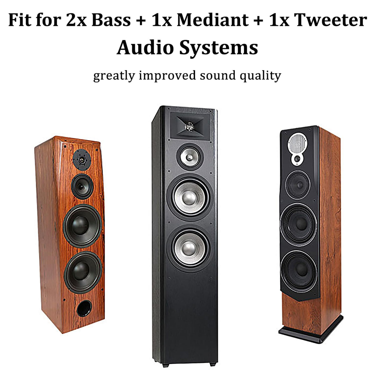 HiQltyla 250W 4-Way RCEDA-402A 4 8 2X 1x 1x Speaker Crossover, Passive Crossover for Car Home Audio to Ohm Bass +