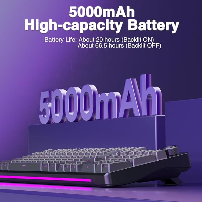 AULA S98 Pro Wireless Mechanical Keyboard with Screen & Knob2.4GHz/USB-C/BT5.0 Hot Swappable Creamy KeyboardPre-lubed Linear SwitchesSide Printed PBT KeycapsRGB Backlit Gaming Keyboards