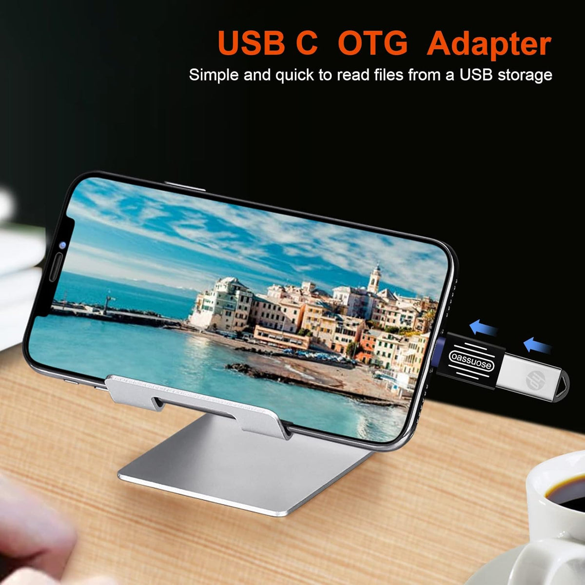 4-Pack USB C to USB Adapter(Gold-Plated),Thunderbolt 3 Male to USB 3.0 Female OTG Adapter for MacBook Pro,iMac,iPad Pro,Pixelbook,Chromebook,Microsoft Surface Go and Other Type C Device(Black)