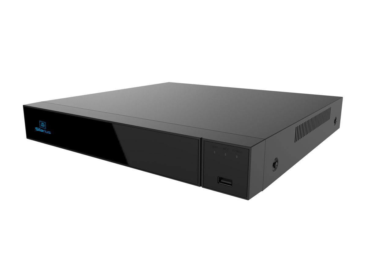 Silarius Pro Series SIL-NVR16CHPOE 25CH total, 16-Channels 4K POE NVR Gigabit, NVR, NO HDD