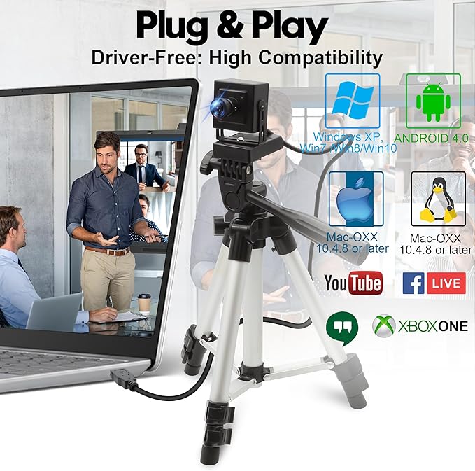 ELP 16MP Wide Angle USB Camera for Raspberry Pi & Computer - 4K Web Camera for Desktop & Laptop - 120 Field of View - IMX298 Sensor