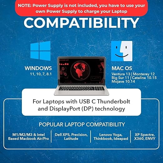 OREI USB C Docking Station 3 Monitors – 12 in 1 Laptop Docking Station with 2 HDMI & 1 DisplayPort 100W PD Gigabit Ethernet 2X USB 2.0 2X USB 3.0 SD Reader Docking Station for Laptop & M