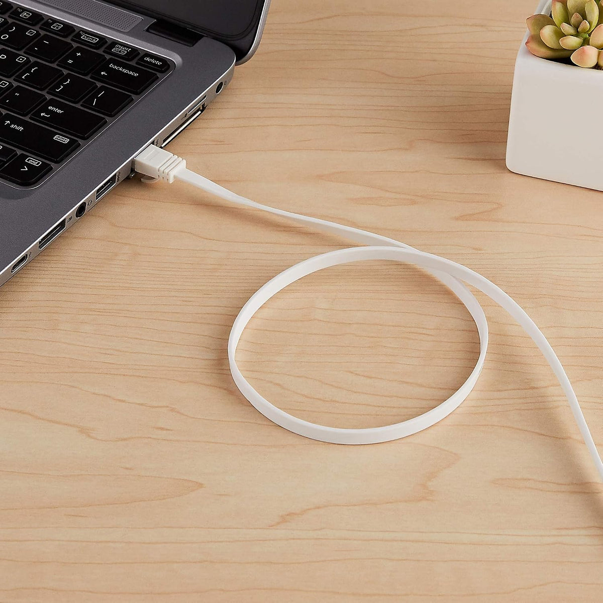 6 RJ45 10Gbps 100ft Amazon Basics Cat Ethernet Flat Network Cable, Snagless with Gold-Plated Connectors, Outdoor