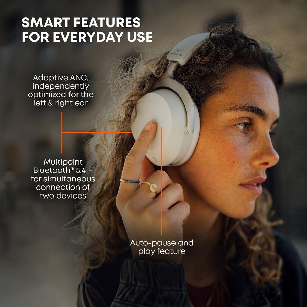 beyerdynamic AVENTHO 300 Wireless Over-Ear Headphones with ANC, Dolby Atmos and Head Tracking (Black)