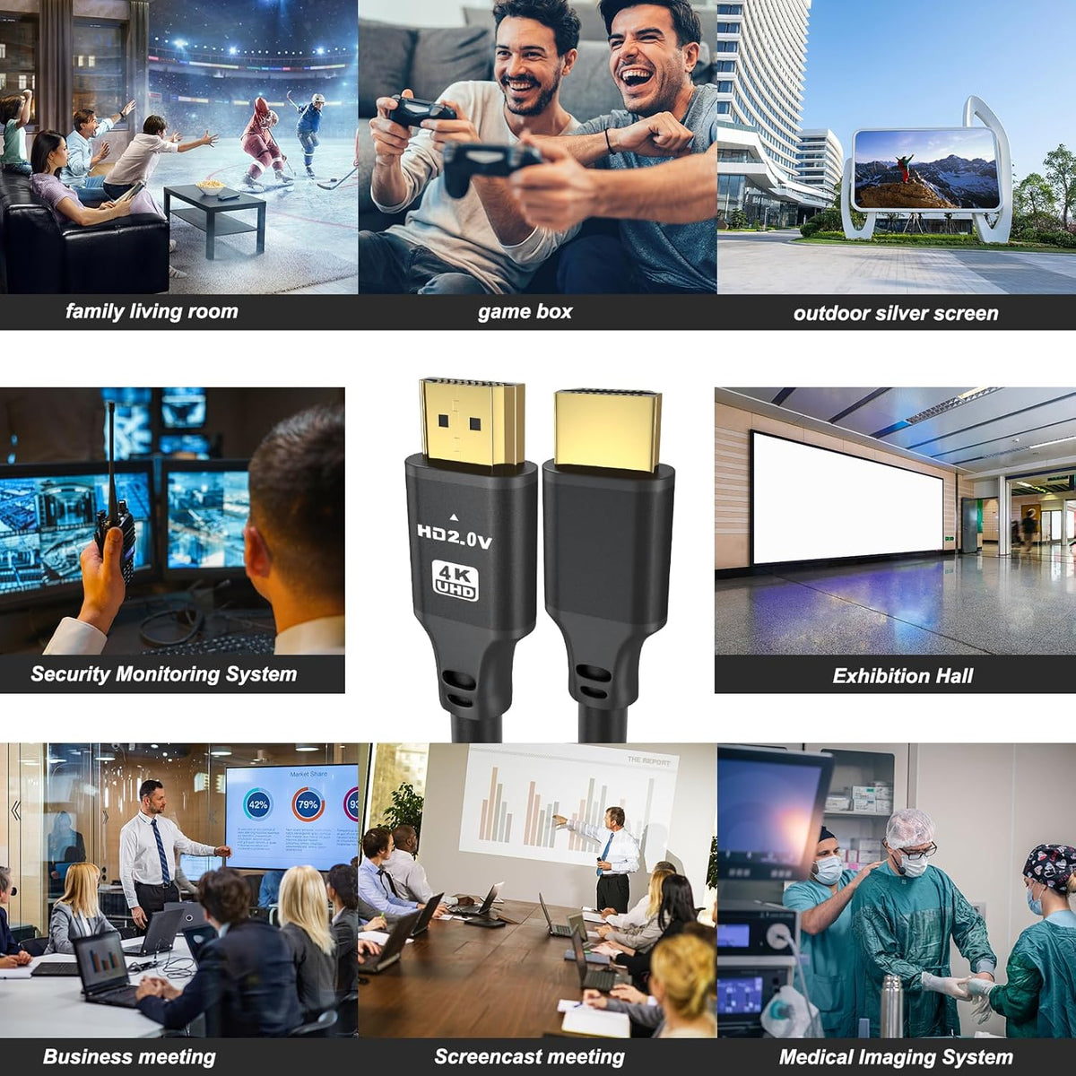 50FT 4K@120Hz, 48 2.1 Long Hdmi Cable, Gbps Ultra High Speed Hdmi Cord with Gold-Plated Connectors, Aluminum Shell
