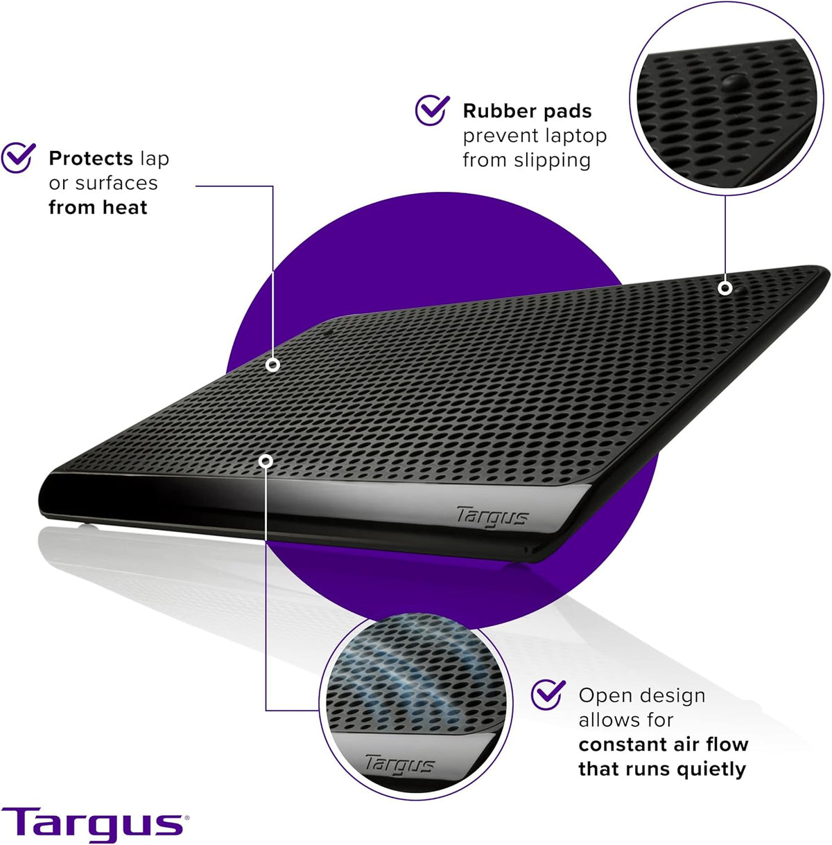 Targus Chill Mat for up to 16-Inch Laptop, Black (PA248U5)