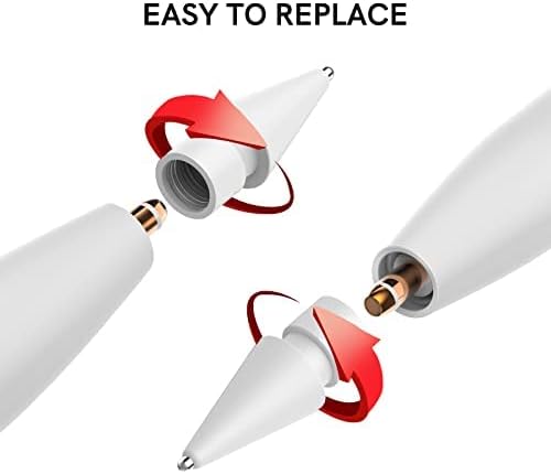 Delidigi 3 Pack Replacement Tips Compatible with Apple Pencil Pro/2nd Generation/1st Gen/USB C, Wear-Resistant iPencil Nibs Accessories Fine Point Precise Control Pen Like Tips