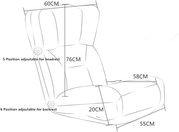 Office Chair Gaming Chair Computer Chair Foldable Leisure Chair Floor Folding Adjustable Gaming Chair Bedroom Living Room Furniture Back Support