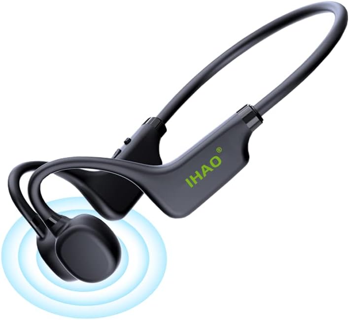 Headset MP3 IHAO True Bone Conduction Headphones Open Ear Able to be a Player with Micro Disk Stereo Bluetooth Earphone