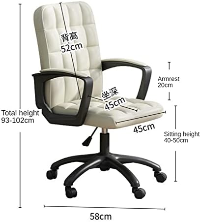 Office Chair Gaming Chair Computer Chair Computer Chair Home Furniture Gaming Chair Office Footrest Modern Simplicity Relaxing Office Chairs PU Fabric Computer Armchair (Color : Roze)