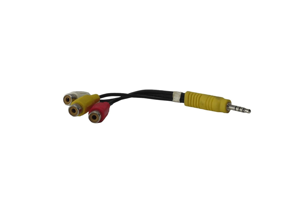 HnF shop 3.5mm 3 3 Inch 4C Male to RCA Female Audio Video Adapter Cable, Plug, Black, Yellow, Red Composite AV