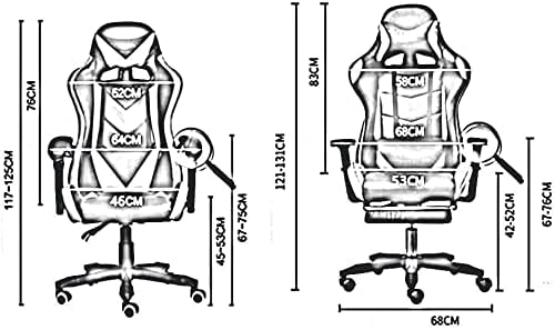 Office Chair E-Sports Chair Ergonomic High-Back Racing Chair Lift Swivel Chair Video Game Chair Armrest Seat Office Chair Chair (Color : Red) Needed