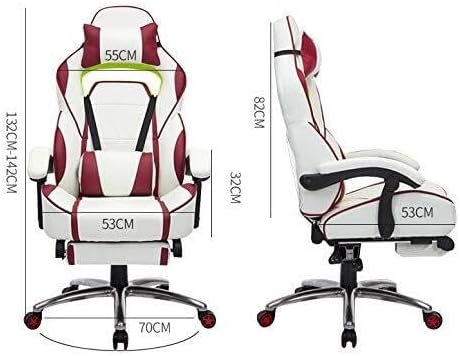Racing Gaming Office Chair with Footrest and Lumbar Cushion Heavy Duty Ergonomic Reclining Executive Chair with Aluminum Alloy Base(Type b)