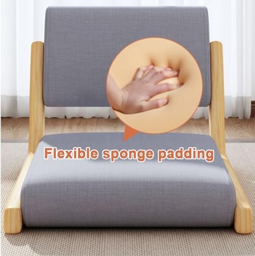 BTZHY Floor Chair Tatami Chair Japanese Style Upholstered Floor Chair Lazy Sofa Accent Meditation Floor Seat for Bay Window Living Room Bedroom