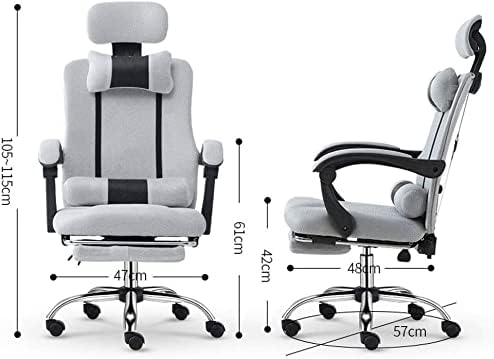 Office Chair Recliner Computer Chair Office Desk Chair Ergonomic Mesh Chair Lift Swivel Chair Work Game Chair Gaming Chair Chair (Color : Blue) Needed