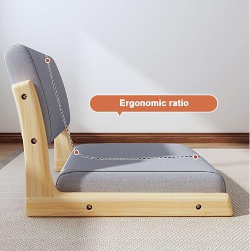 BTZHY Floor Chair Tatami Chair Japanese Style Upholstered Floor Chair Lazy Sofa Accent Meditation Floor Seat for Bay Window Living Room Bedroom