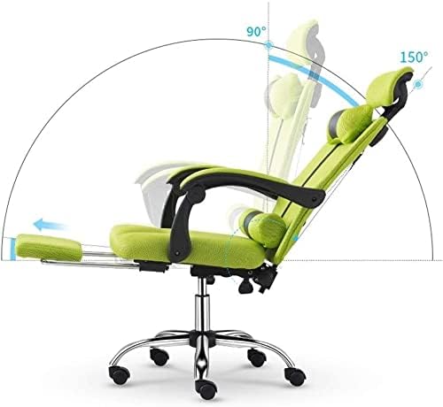 Office Chair Recliner Computer Chair Office Desk Chair Ergonomic Mesh Chair Lift Swivel Chair Work Game Chair Gaming Chair Chair (Color : Blue) Needed