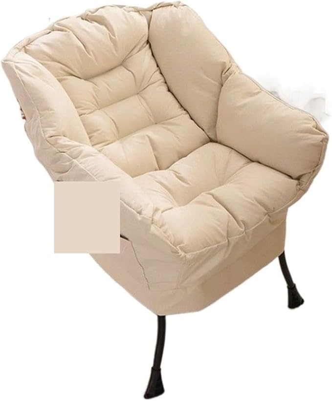 Gaming Chair Computer Chair Sofa Wholesale Armchair Bedroom Comfortable Chair Armchair Chair (Color : Tq Beige Cotton and)