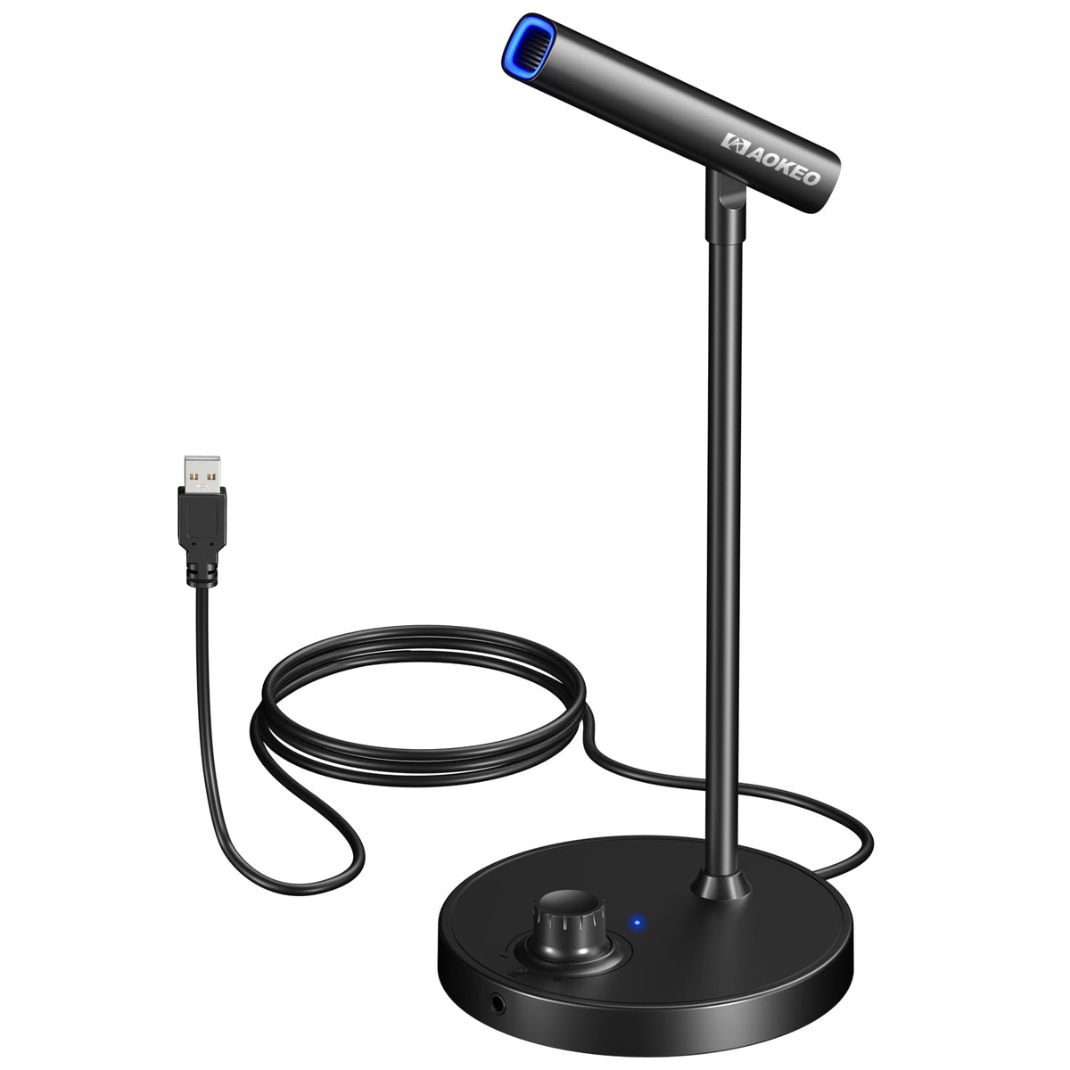 Aokeo USB Microphone, Gaming Microphone for PC with Volume Control Buttons for Recording,Podcasting,Streaming,YouTube,PS5 PS4 Mac Laptop