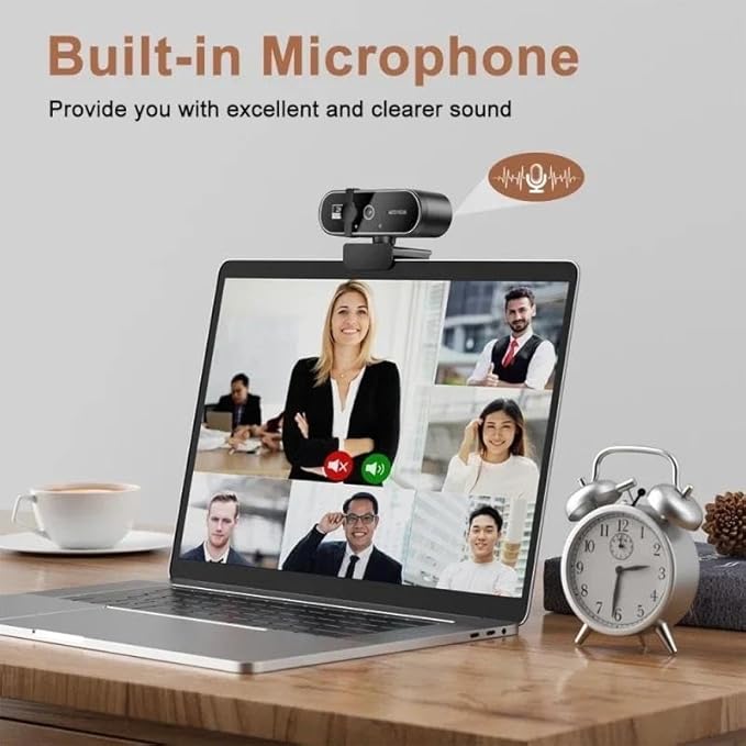 4K Webcam Video Camera 2K Autofocus Streaming Web Cam with Microphone Full HD 1080P Webcams for PC/Computer/Laptop(1080P)