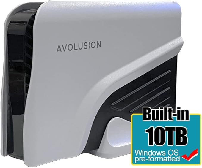 Avolusion PRO-Z Series 10TB USB 3.0 External Hard Drive for WindowsOS Desktop PC/Laptop (White) (Renewed)